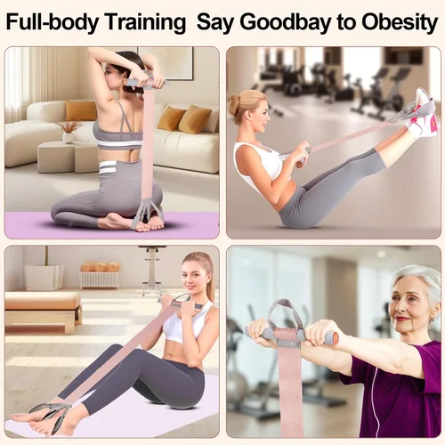 Vista 7 de Fabric Resistance Band with Handles,Non-Slip Foot Pedal Puller Resistance Band for Legs & Glutes Working Out,Portable Yoga & Physical Therapy&Home 1