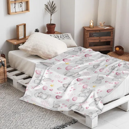 Vista 8 de Manta de elefante con globos, manta de franela súper suave y ligera para niños, adultos, adecuada para sofá, cama, campamento, viajes, todas