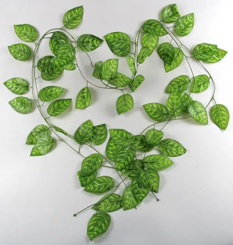 Vista 3 de RayLineDo® Paquete de 12 guirnaldas artificiales de hojas de vid verde de hiedra de 7.87 pies, decoración de flores falsas