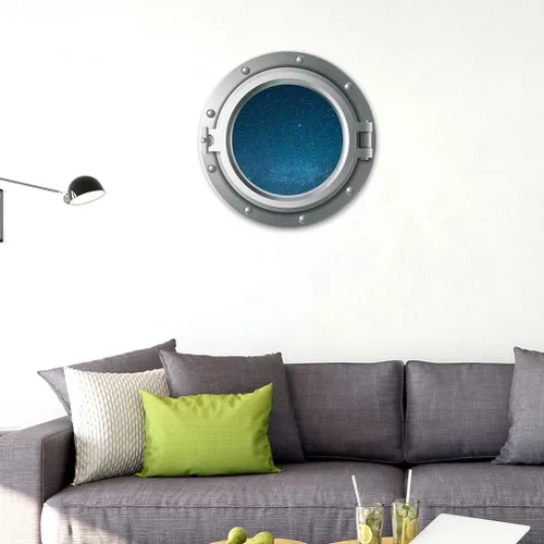 Vista 3 de Calcomanías 3D para ventana de avión de universo, calcomanía de pared para dormitorio de bebé, sala de estar, decoración de pared con temática