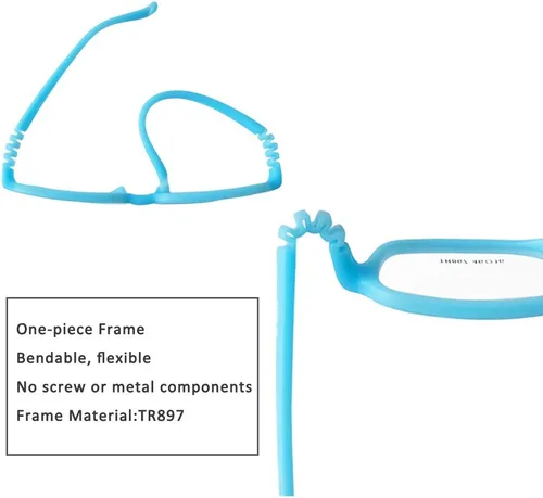 Vista 19 de AQWANO Children Optical Glasses Frame tr90 Flexible Bendable One-piece Safe Eyeglasses Girls Boy
