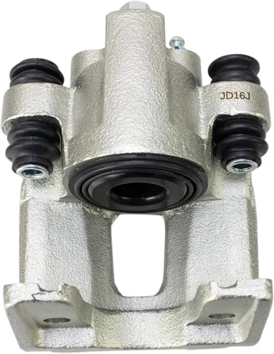 Vista 7 de TRQ Kit de pastillas de freno trasero y rotor, pinza de freno, kit químico, pastillas de freno, rotor de freno, cerámica, sólido, revestimiento G