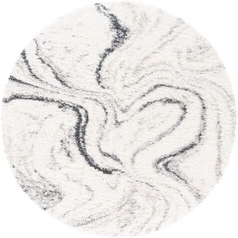 Vista 13 de SAFAVIEH Fontana Shag Collection - Alfombra decorativa, 2 pies 3 pulgadas x 4 pies, marfil y gris, no desprende pelusa y de fácil cuidado, 2