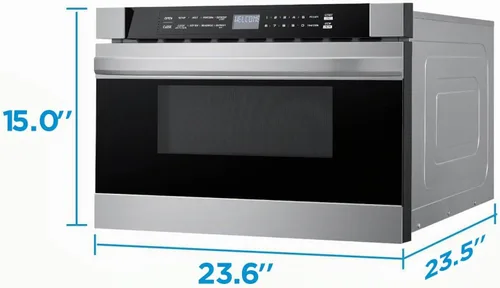 Vista 7 de Midea MM12S2ASZ Horno microondas, cajón de 1.2 pies cúbicos, acero inoxidable, cerradura de seguridad para niños