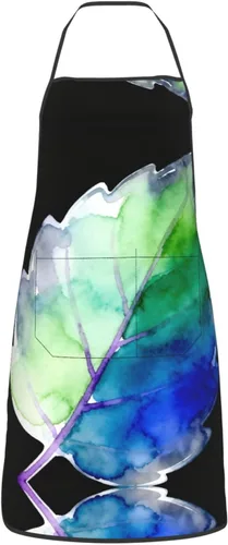 Vista 21 de Colorful Stars Delantal con bolsillos, delantales resistentes a las gotas de agua para mujeres y hombres, delantal ideal para uso doméstico