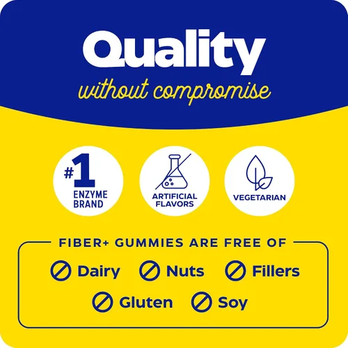 Vista 8 de Enzymedica Fiber+ Gomitas prebióticas y probióticas para mujeres y hombres, 90 unidades Gut Health & Digestive Support, 5g Fiber & 50mg Bacillus