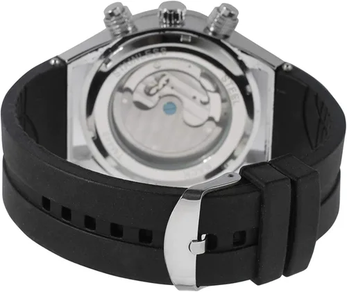 Vista 4 de FORSINING Reloj de pulsera de plástico para hombre con calendario de día Tourbillon de moda automático JAG448M3S1