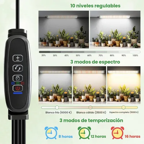 Vista 2 de Luces de cultivo para plantas de interior, 540 LED de espectro