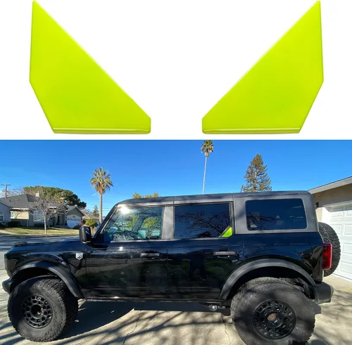 Vista 15 de Cubierta de protección para ventana trasera en forma de triángulo Compatible con Ford Bronco de 4 puertas 2021 2022 2023 2024 2025 Accesorios