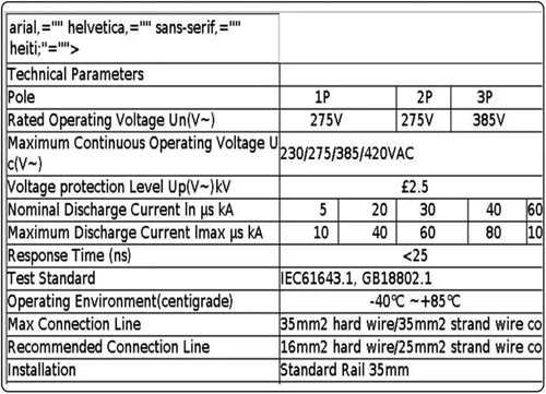 Vista 7 de GUMMMY Dispositivo de protección contra sobretensiones SPD AC 3P+N 20 ~ 40KA 30KA~60KA 385V 420V Pararrayos de la casa Protector de bajo voltaje