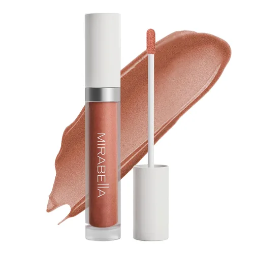 Vista 15 de Mirabella - Brillo de labios Luxe Advanced Formula, brillo labial hidratante no pegajoso con lanolina vegana, aceite de jojoba y vitamina E