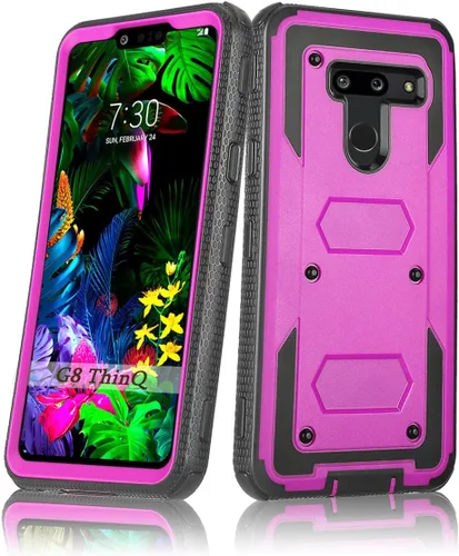 Vista 11 de Asuwish Funda de teléfono para LG G8 ThinQ, híbrida, resistente, a prueba de golpes, a prueba de caídas, cuerpo completo, resistente, teléfono