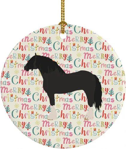 Vista 45 de Caroline's Treasures Adorno de cerámica de avestruz común para árbol de Navidad, decoración colgante para el hogar, Navidad, vacaciones, fiesta