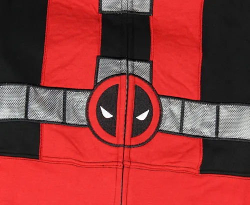 Vista 3 de Marvel Deadpool - Sudadera con capucha para hombre, Rojo