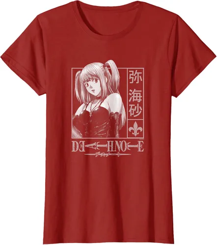 Vista 22 de Death Note Camiseta de anime Misa Kanji Frame Negro