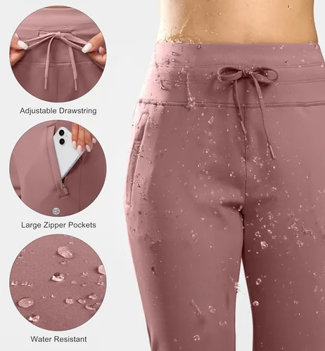 Vista 37 de G Gradual Pantalones deportivos con forro polar para mujer, de cintura alta, resistentes al agua, térmicos, para invierno, correr, senderismo