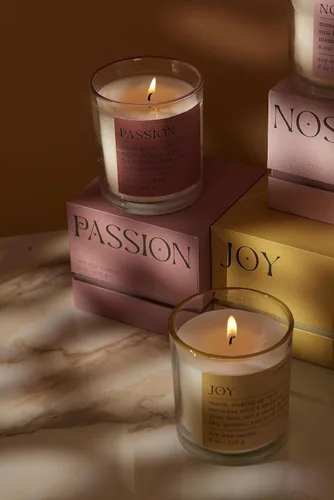 Vista 4 de Paddywax Scented Candles Mood Collection - Vela fragante en caja en recipiente de vidrio, 8 onzas, Joy