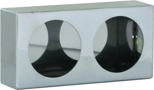 Vista 6 de Jalón LB6123 de luz redonda dual de Buyers Products, acero con recubrimiento en polvo negro, diseñado para luces DOT redondas de 4 pulgadas, mide 3