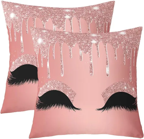 Vista 27 de Feelyou Juego de 2 fundas de almohada de leopardo de 16 x 16 pulgadas, fundas decorativas con estampado de guepardo, decoración del hogar, funda