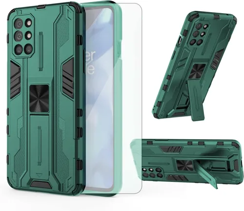 Vista 12 de Asuwish Funda para teléfono OnePlus 8T OnePlus8T Plus 9R 5G con protector de pantalla de vidrio templado y Slim Stand Cell One Plus8T5G On + 1 Plus