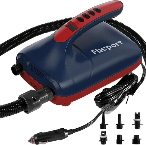 Vista 9 de Bomba de aire eléctrica para vehículo SUP de alta presión de 20 PSI, bomba de tabla de remo de inflado para tablas de remo de pie, función