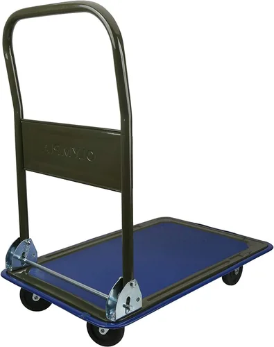 Vista 4 de Olympia Tools - Carretilla de mano plegable con plataforma de 300 libras de capacidad, camión de plataforma resistente con ruedas giratorias de 360°