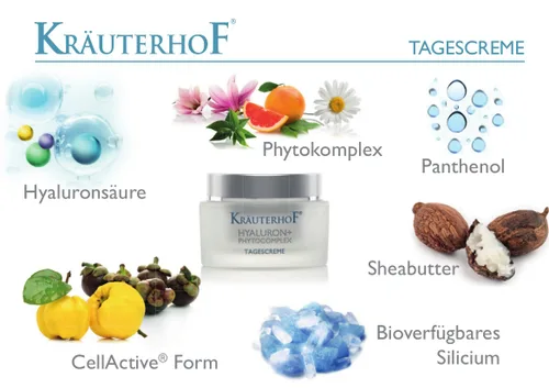 Vista 2 de KRÄUTERHOF HYALURON+ Phytocomplex - Crema de día con efecto suavizante intenso - 50 Ml / 1.7 Fl.