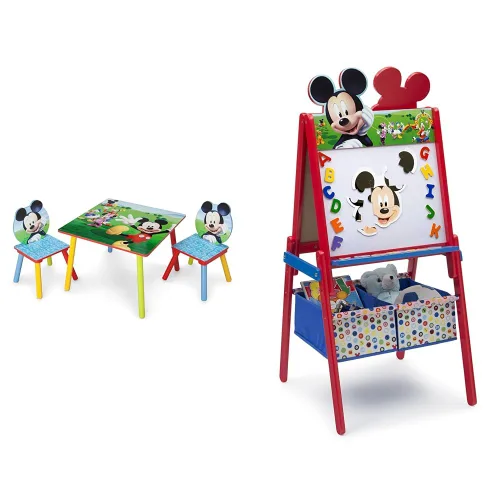 Vista 8 de Delta Children - Juego de mesa y sillas para niños con diseño de Disney Minnie Mouse, set de 3 piezas (incluye 2 sillas) - Ideal para hacer