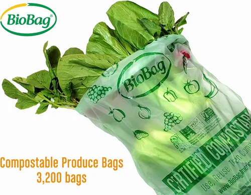 Vista 3 de BioBag Bolsas compostables verdes de 11 x 17 pulgadas, caja de 3200 bolsas (fabricadas en Estados Unidos)