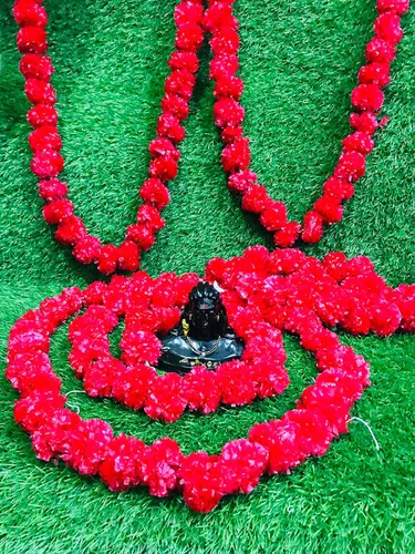 Vista 6 de Guirnalda de caléndula de 5 pies de 5 pies Decoración de manto de fiesta de boda india/americana, guirnalda de boda sintética, decoración Diwali