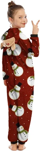 Vista 5 de Adisputent Pijamas de Navidad a juego para la familia, lindos conjuntos de pijamas de manga larga para parejas suaves de una pieza, divertidos
