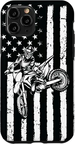Vista 29 de Funda de motocross con bandera de Estados Unidos para iPhone 17