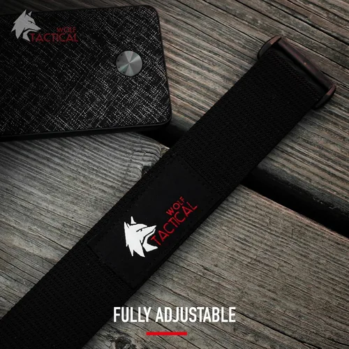 Vista 5 de WOLF TACTICAL Heavy Duty Simple EDC Belt - Stiffened 2-Ply 1.5” Nylon Gun Belt for Concealed Carry, Holsters, Pouches