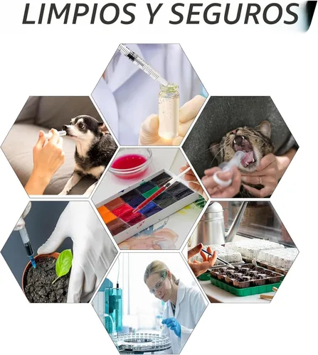 Vista 5 de Paquete de 20 jeringas de 1ml con tapa para líquido, jeringas pequeñas de plástico de 1cc con cubierta para mascotas orales, laboratorios