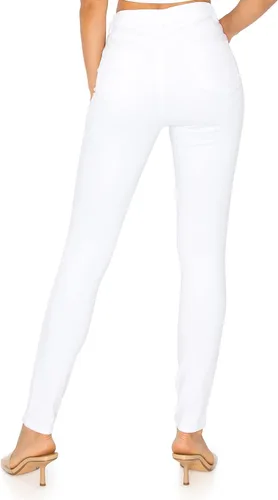 Vista 3 de KHAKI & BLUE Cali1850 - Jeans ajustados para mujer, elásticos, suaves, de tiro alto, cómodos, casuales