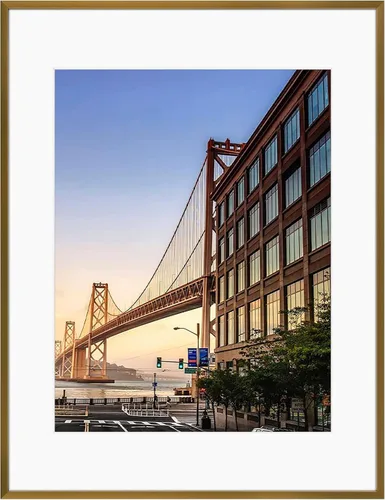 Vista 52 de Frametory, Portarretratos de aluminio negro de 6 x 8 pulgadas, juego de 1, ideal para mostrar fotos de 5 x 7 con paspartú o 6 x 8 sin paspartú