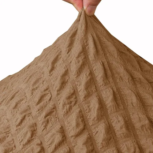 Vista 4 de XMNTG Fundas de banco elásticas para comedor, funda de banco de sirsaca con falda, estilo campestre, extraíble, lavable, tapizada, funda protectora