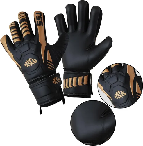 Vista 5 de Guantes de portero de fútbol para adultos y jóvenes, guantes de fútbol de alto rendimiento con protección Pro-Teck para la columna vertebral