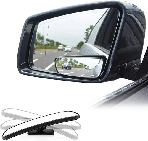Vista 8 de LIBERRWAY Espejo gran angular sin marco, ajustable hacia arriba y hacia abajo, espejo retrovisor convexo de vidrio HD, para automóvil, SUV