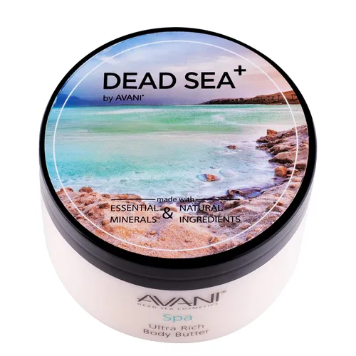 Vista 8 de Avani Mantequilla corporal ultra rica – Sal del Mar Muerto, aloe vera, vitamina E, karité, jojoba, girasol, aceite esencial de oliva – Mantequilla