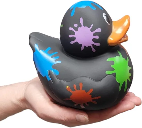 Vista 10 de Big Rubber Ducky - Mezcla coleccionable (5.5 pulgadas) de alienígena, robot, dinosaurio, splat, ninja, confeti, corazón rosa, amarillo, unicornio