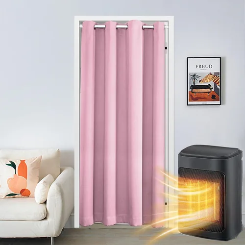 Vista 12 de SK Studio Cortinas opacas para armario, cortinas opacas con aislamiento térmico y ojales, cortinas de puerta para divisor de habitación, pasillo