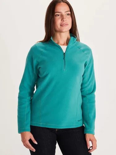 Vista 3 de MARMOT Chaqueta Rocklin con media cremallera para mujer, ligera, de vellón, azul esmalte, talla S