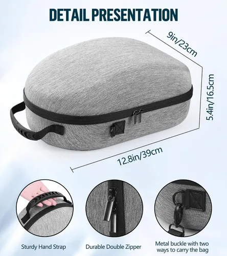 Vista 3 de YRXVW Carrying Case Compatible with MetaOculus Quest 3 and Accessories, Hard Travel Bag for Lightweight and Headset and Touch Controller and