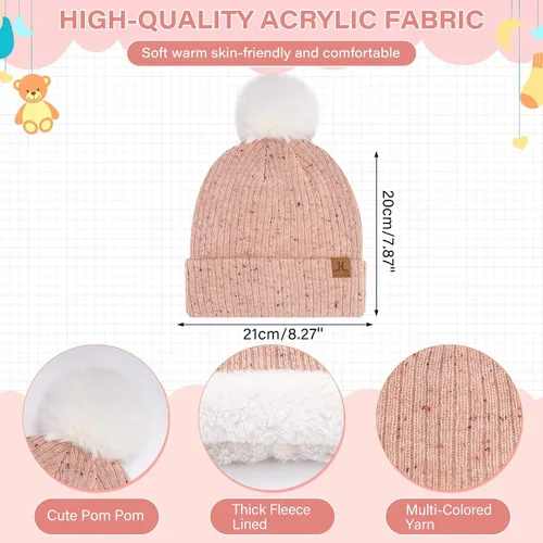 Vista 2 de Toddler Kids Winter Hats Gloves Scarfs Beanie Mittens Neck Warmer for 0 6 12 Months 1 2 3 4-8 Year Old Baby Girls Boys Gifts