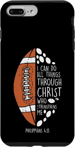Vista 12 de Funda de regalo para iPhone 16 American Football I can do things Bible God Jesus