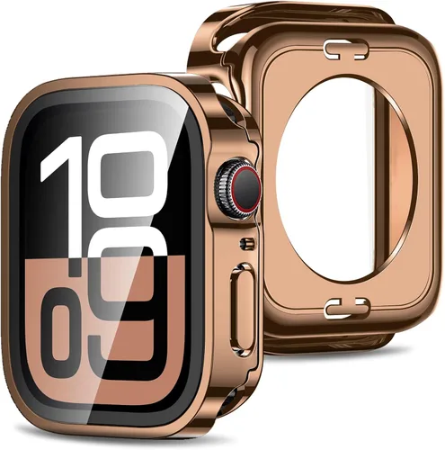 Vista 17 de Amizee 2 en 1 Estuche [Paquete de 2] Compatible con Apple Watch SE 3/2/1 Series 6/5/4 40mm con Protector de Pantalla Integrado, Cubierta Protectora