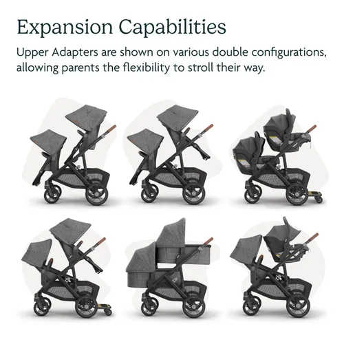 Vista 8 de UPPAbaby Adaptador superior para cochecitos Vista, Vista V2 y Vista V3, compatible con moisés, asiento para niños pequeños, Aria, Mesa V2 o Mesa