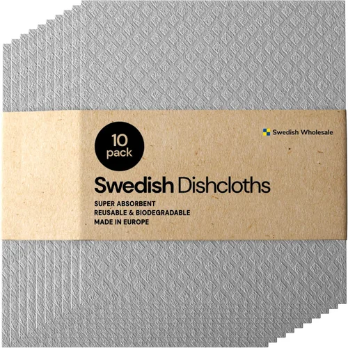 Vista 11 de Paños de esponja de celulosa sueca para platos, paquete de 10 paños de limpieza ecológicos, sin olor, reutilizables, para cocina, absorbente
