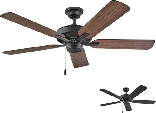 Vista 10 de Hinkley Metro - Ventilador de techo iluminado de perfil bajo de 52 pulgadas con luz LED, ventilador de techo de interior con doble montaje